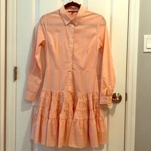 Gianni Bini Orange and White Striped Dress